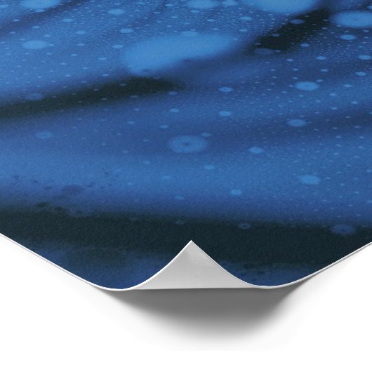 Poster Tend à zéro bleu (Coin)