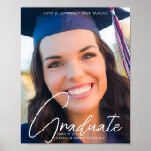 Poster Tendance 2023 Graduation Photo White Script Party (Devant)