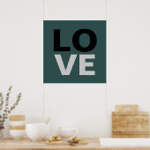 Poster Tendance Arrière - plan gris ardoise Mariage d'amo (Cuisine)