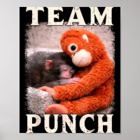 Tendance de mème d'équipe de punch de singe bébé m
