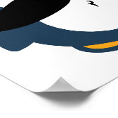 Poster Tendance des pingouins de Moustache (Coin)