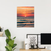 Poster Tendance moderne Summer Tropical Beach Sunset (Bureau à domicile)