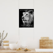 Poster Tendance Motivationnelle Détermination Lion Artwor (Cuisine)