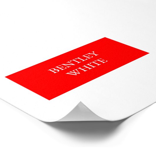 Poster Tendance Rouge Blanc Style Simple Simple Plaque Vo (Coin)