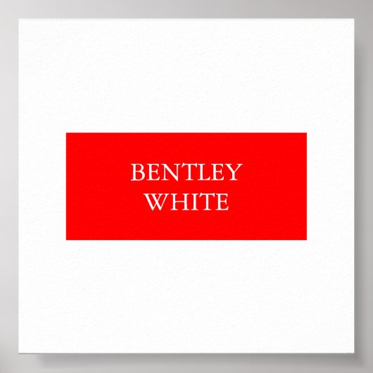 Poster Tendance Rouge Blanc Style Simple Simple Plaque Vo (Devant)
