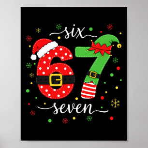 Poster Tendance Six Sept Mème Noël 67 Xmas Hommes Femmes