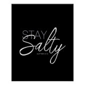 Poster Tendance Stay Salty Typographie Christian Scriptur (Devant)