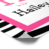 Poster Tendance Zebra Print Nursery Wall Art Name Print (Coin)