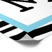 Poster Tendance Zebra Print Nursery Wall Art Name Print (Coin)