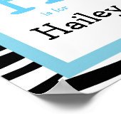 Poster Tendance Zebra Print Nursery Wall Art Name Print (Coin)