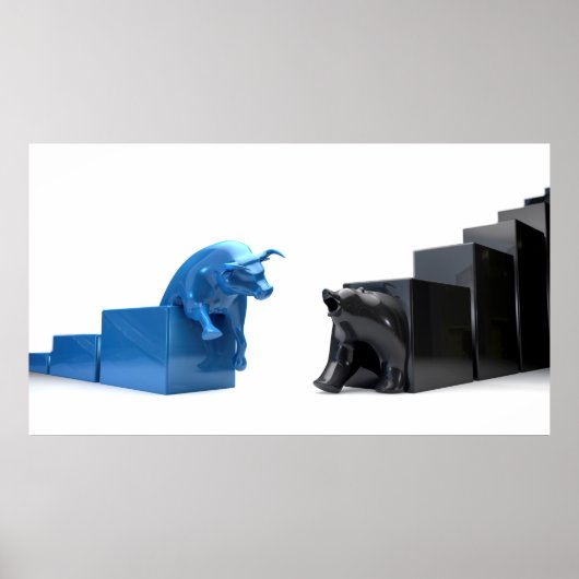 Poster Tendances économiques taureaux et ours Converge (Devant)
