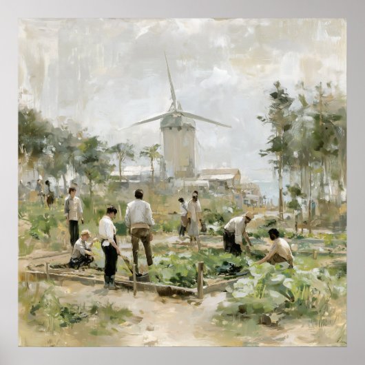 Poster Tending Tomorrow : Travailler ensemble (Devant)