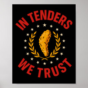 Poster Tendre de poulet drôle Nourriture Humour Mangeur s