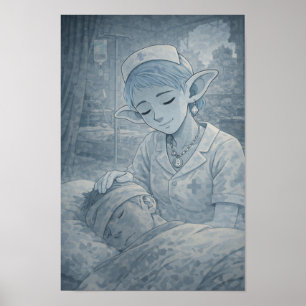 Poster Tendresse / Infirmière / Hôpital