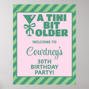 Poster Tendy Rose & Vert Un Tini Bit Ancien 30e anniversa