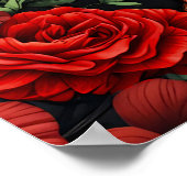 Poster Ténèbres royales, coeur et crâne gothique. (Coin)