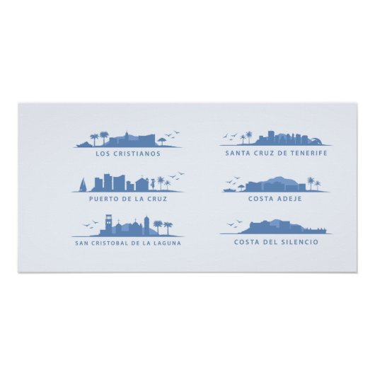 Poster Tenerife horizontes (Devant)