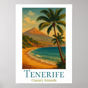 Poster Tenerife Îles Canaries Mont Teide Île Espagnole