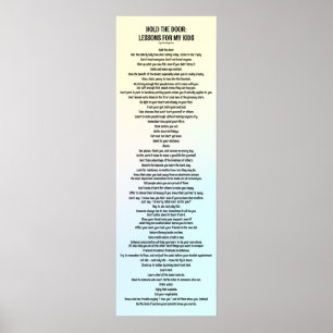 Poster Tenez la porte : Leçons pour mes enfants 2022