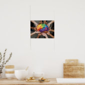 Poster Tenir les mains Rainbow Cerveau Autisme Neurodiver (Cuisine)