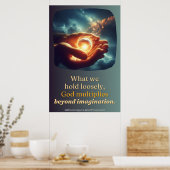 Poster Tenir l'Univers de manière légère (Cuisine)