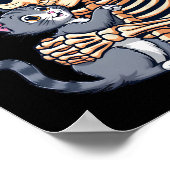 Poster Tenir Un Chat Cute Halloween Costume Crâne Chat (Coin)