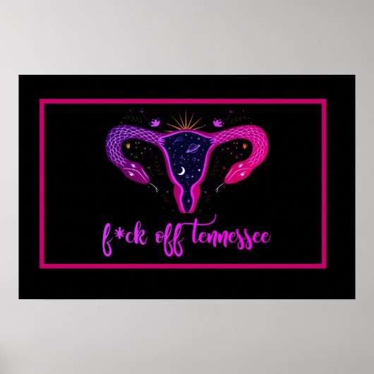 Poster Tennessee Abortion Ban Celestial Uterus protestati (Devant)