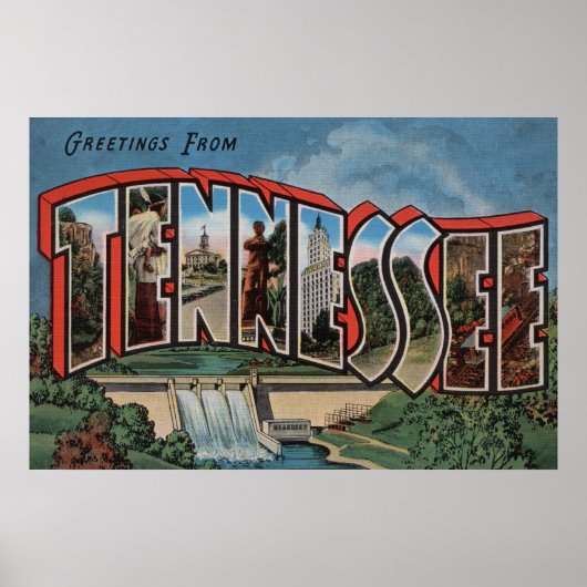 Poster Tennessee (barrage)Grandes lettres ScènesTennessee (Devant)