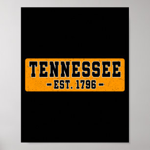 Poster Tennessee est 1796 great smoky mountains national
