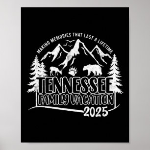 Poster Tennessee Family Vacation 2025 Faire des souvenirs