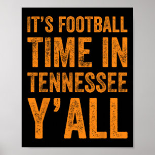 Poster Tennessee Football C'est l'heure du football dans