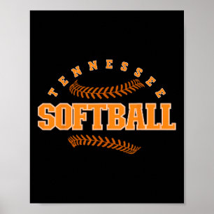 Poster Tennessee Softll Vintage Hommes Enfants Équipe Rét
