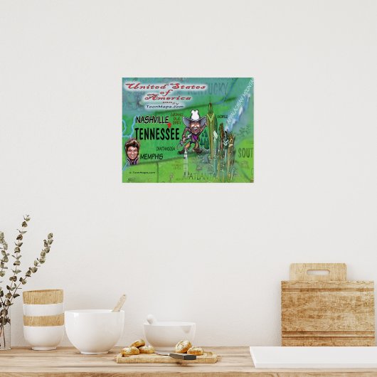 Poster Tennessee USA (Cuisine)