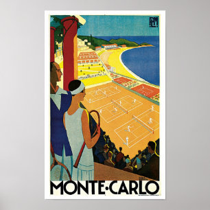 Poster Tennis à Monte Carlo