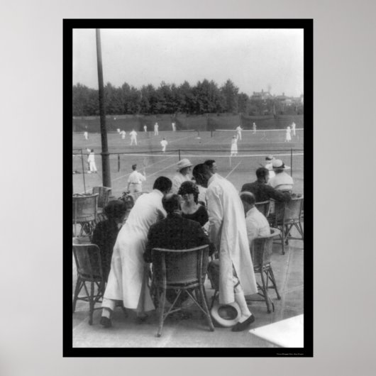 Poster Tennis à Shanghai, Chine 1918 (Devant)