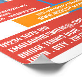 Poster Tennis Art Design, Tennis Leçons/Classes Advert (Coin)