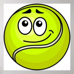 Poster Tennis Ball Face