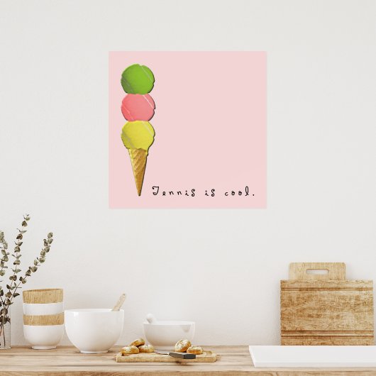 Poster Tennis créatif (Cuisine)