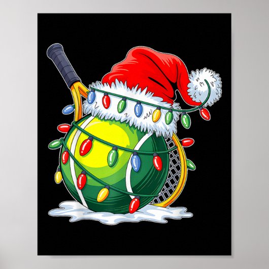 Poster Tennis de Noël Père Noël Xmas Squad (Devant)