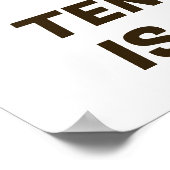 Poster Tennis de texte personnalisé (Coin)