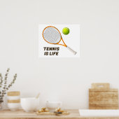 Poster Tennis de texte personnalisé (Cuisine)