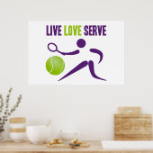 Poster Tennis : En direct. Amour. Servez-vous. (Cuisine)