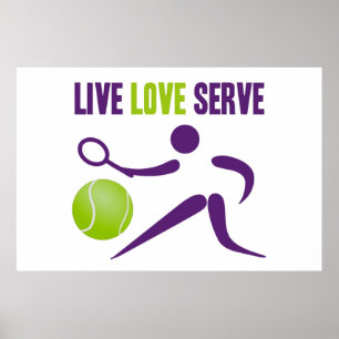 Poster Tennis : En direct. Amour. Servez-vous.