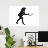 Poster Tennis féminin (Bureau à domicile)