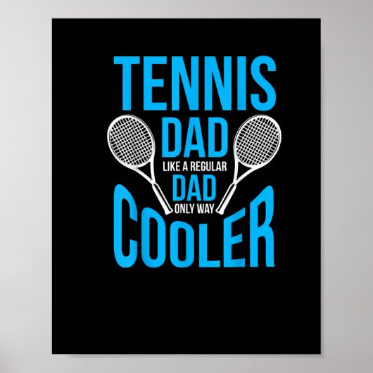 Poster Tennis funny cute fars day (Devant)