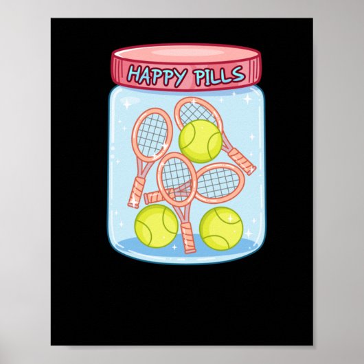 Poster Tennis Happy Pills (Devant)