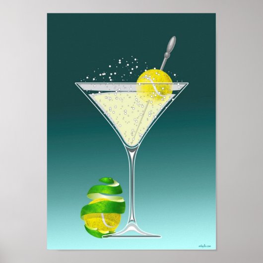 Poster Tennis Martini, tennis (Devant)