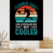Poster Tennis Papa Retro Sunset (Cuisine)