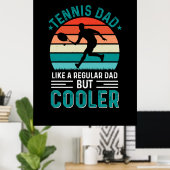 Poster Tennis Papa Retro Sunset (Bureau à domicile)