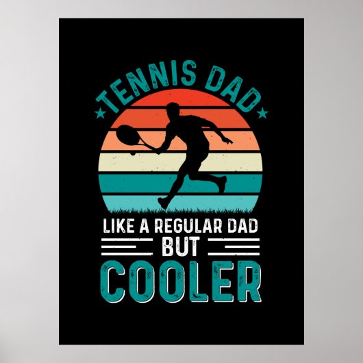 Poster Tennis Papa Retro Sunset (Devant)